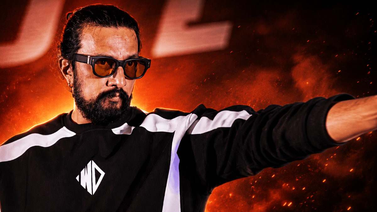 Kichcha Sudeep Spotted in Wearduds Rugby Oversized Fleece Sweatshirt | Mark Movie Promotion - WEARDUDS PRIVATE LIMITED