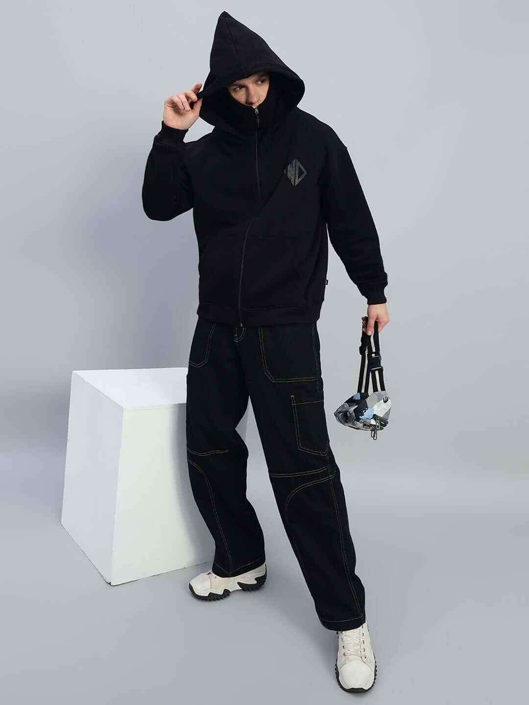 MARKSMAN OVERSIZED HOODIE BLACK