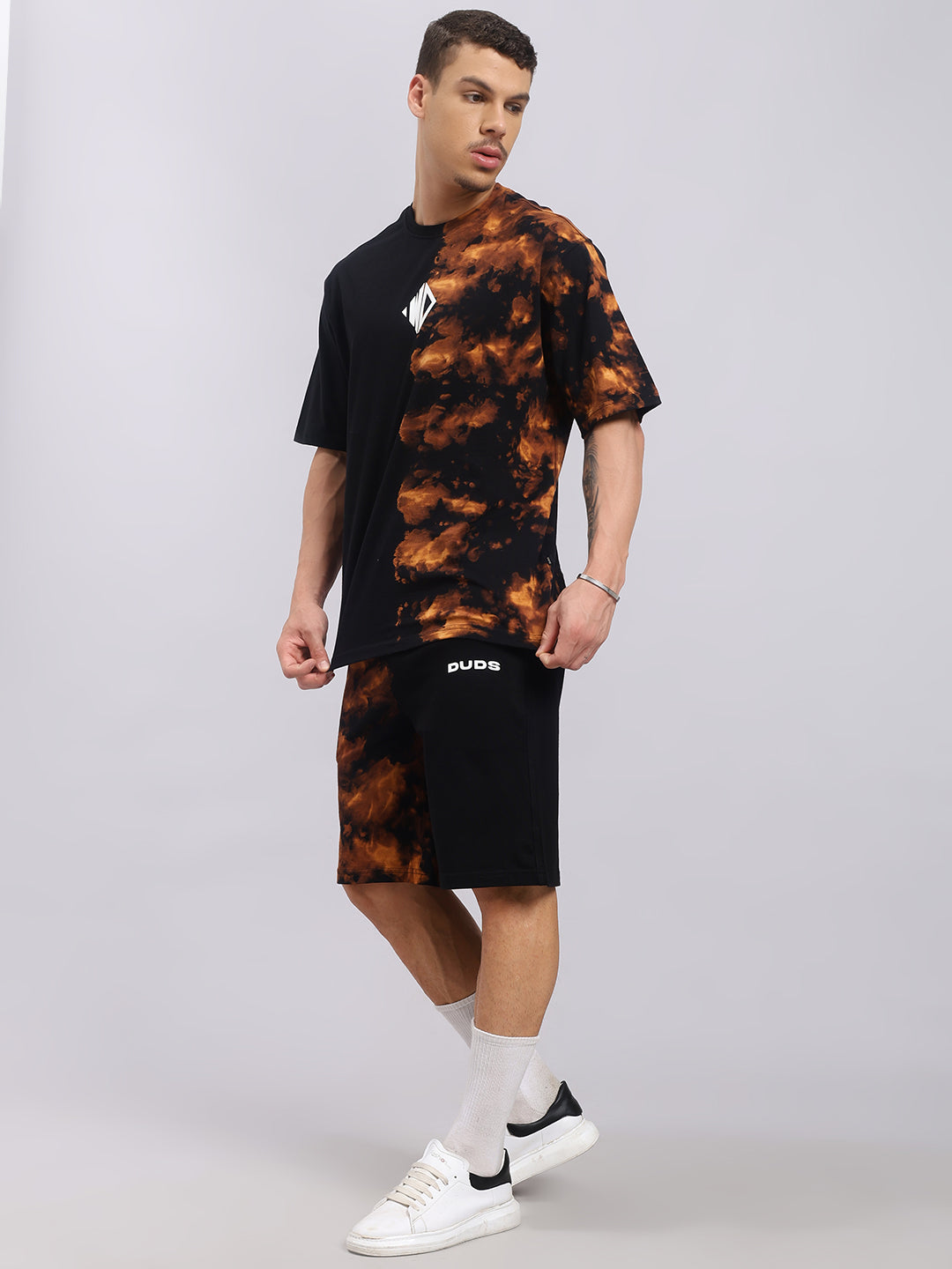 TRICKSTER TIE-DYE CO-ORD SET (BLACK)