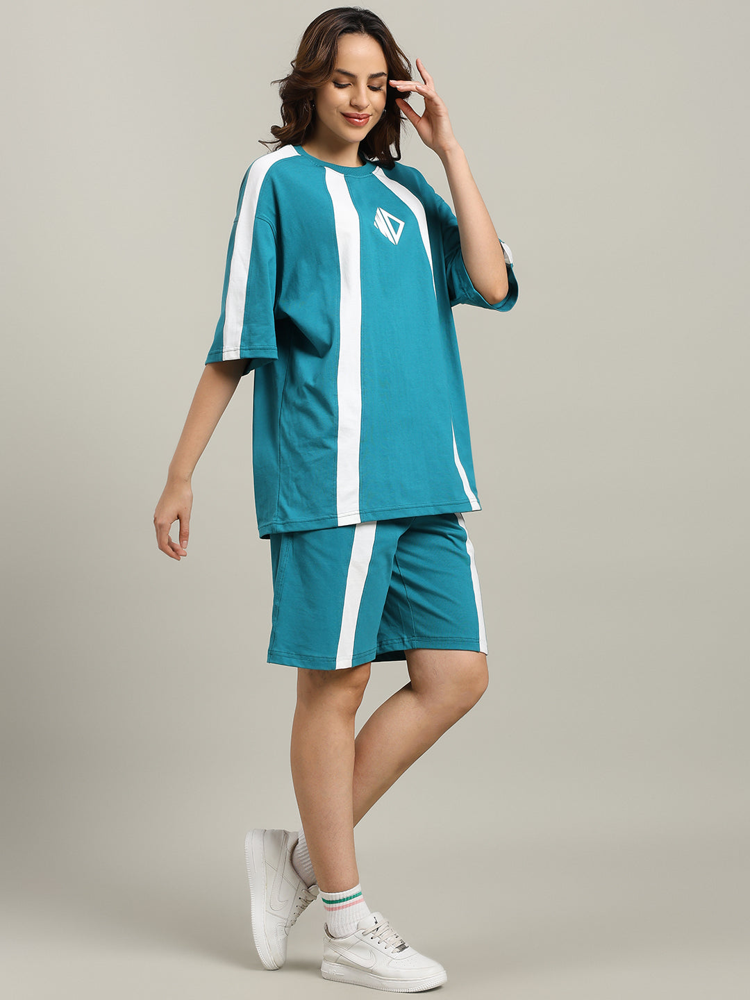 WOMEN'S WIDELINE SUMMER CO-ORD SET (TEAL)