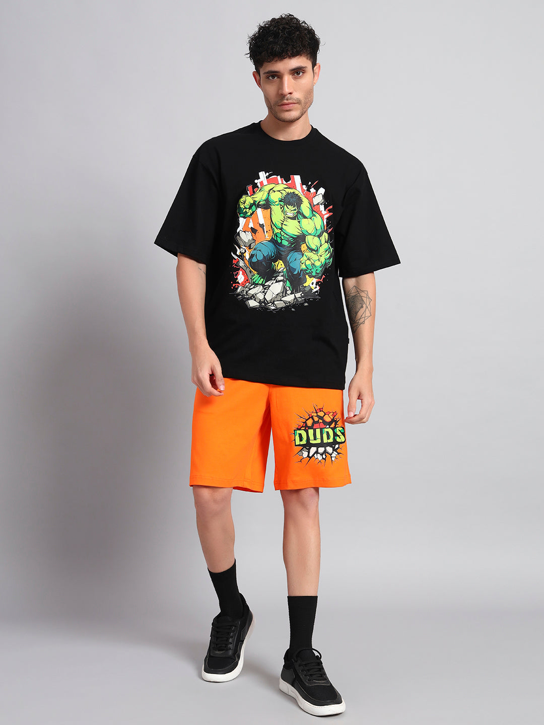 HULK CO-ORD SET (BLACK-ORANGE)