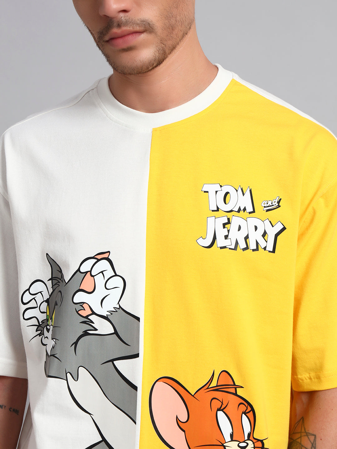 TOM & JERRY CO-ORD SET (YELLOW-WHITE)