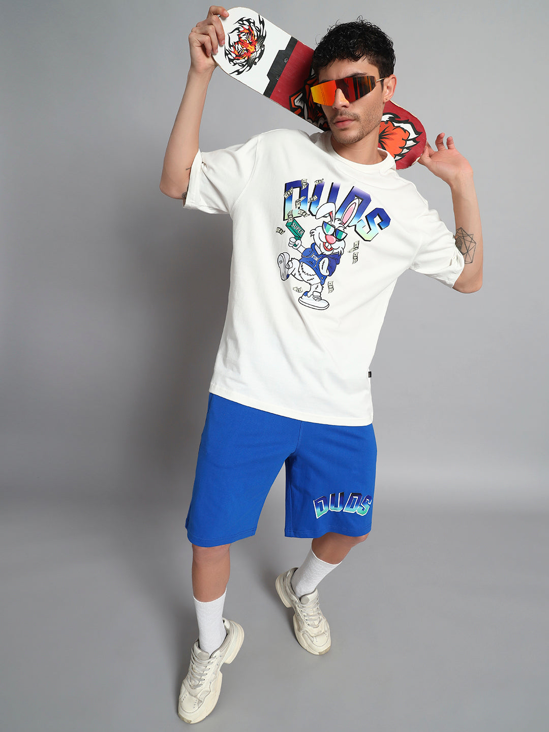 BUNNY BUGS CO-ORD SET (OFF-WHITE BLUE)