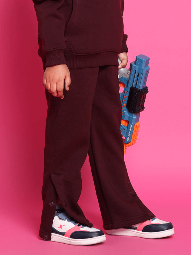 SNOOPY FLEECE PANT FOR BOYS & GIRLS (WINE)