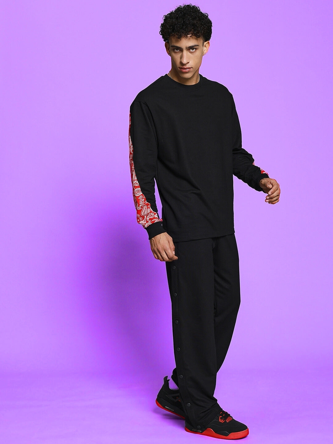 ZONEX CO-ORD SET (BLACK-RED)