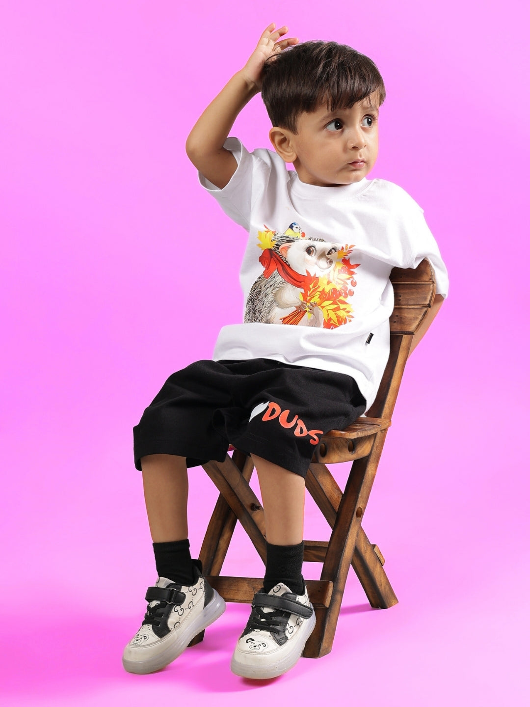 HEDGEHOG SHORTS FOR BOYS & GIRLS (BLACK)