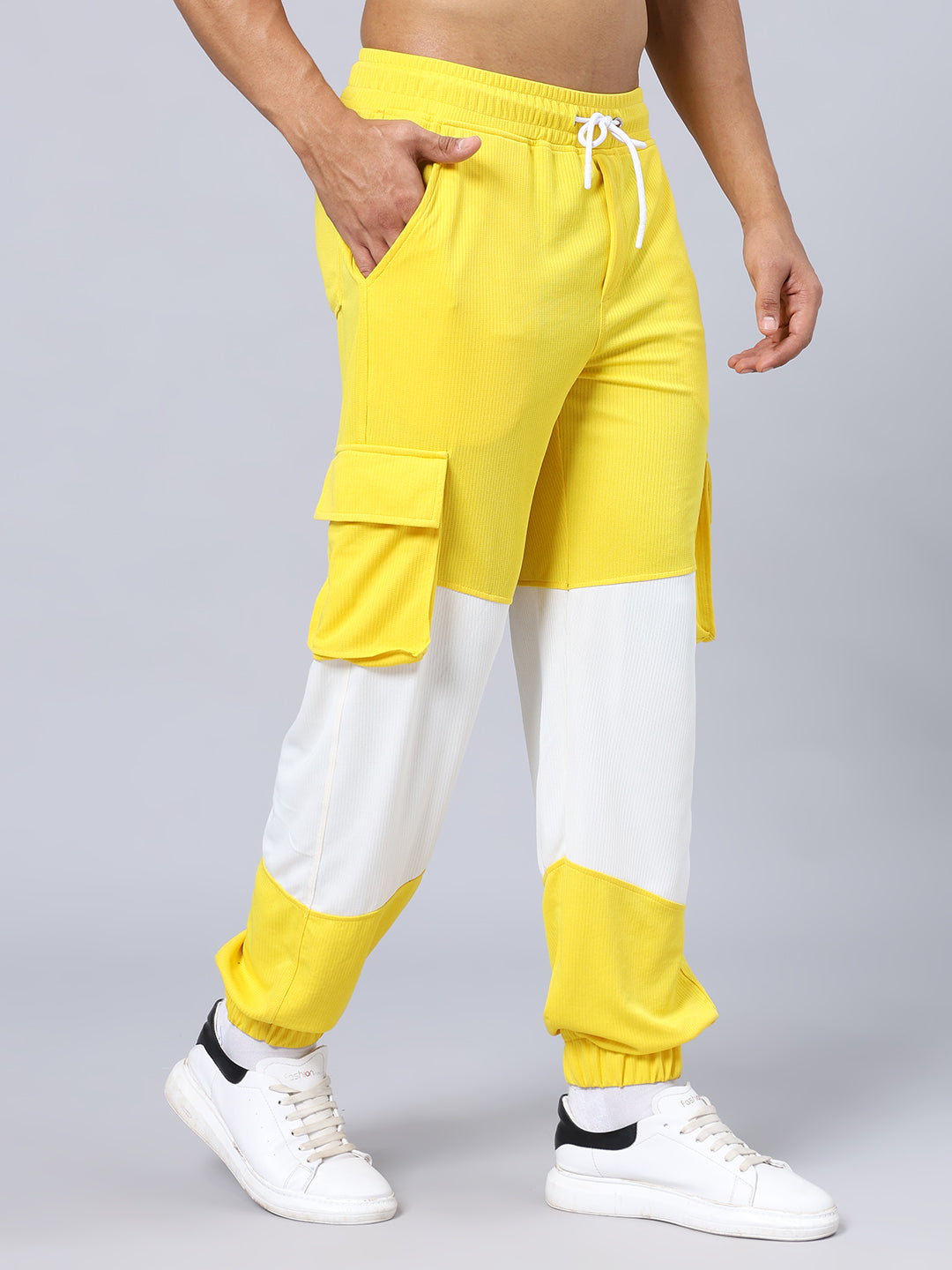 RADIANT RELAXED FIT JOGGERS (YELLOW WHITE)