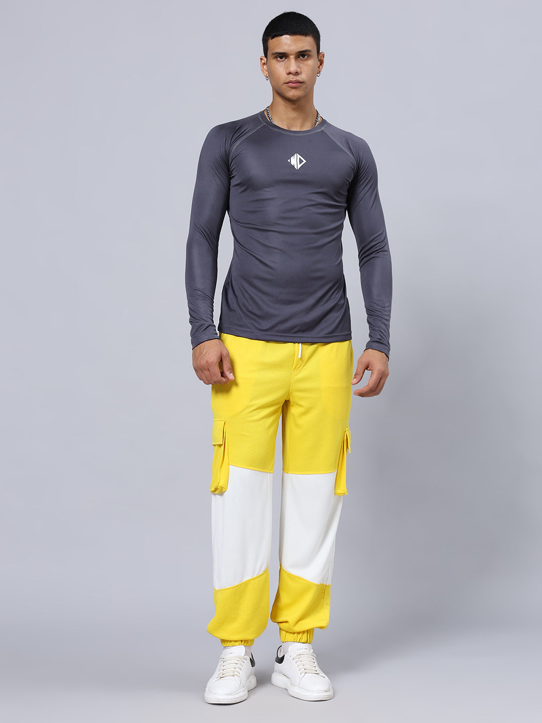 RADIANT RELAXED FIT JOGGERS (YELLOW WHITE)