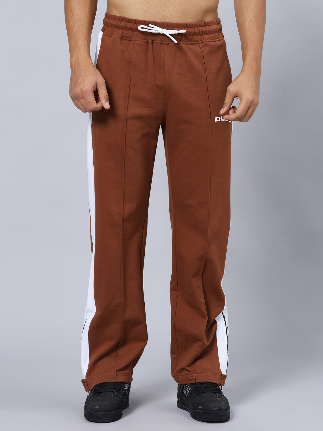 WONDER SLIT ZIPPER JOGGERS (BROWN)