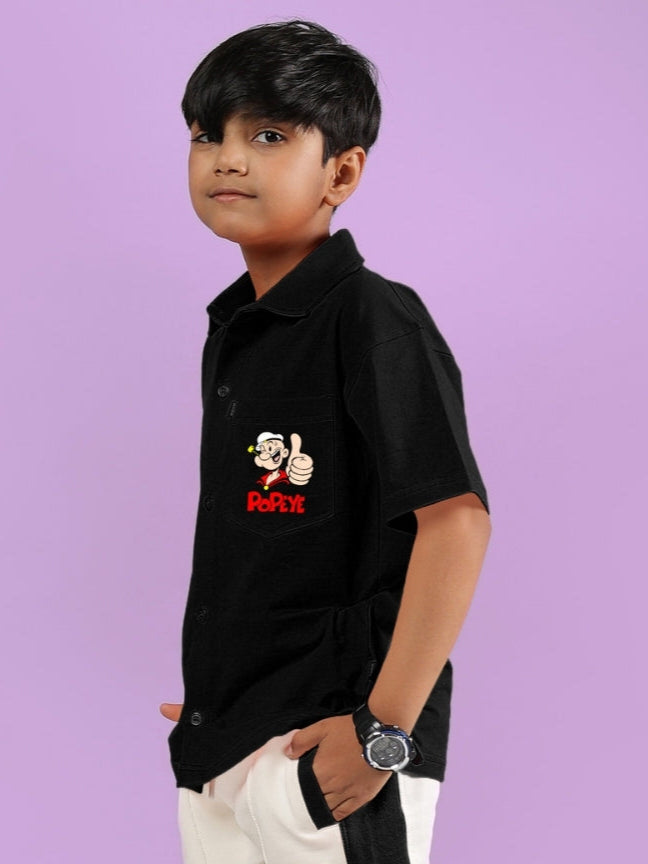 POWER KIDS SHIRT FOR BOYS & GIRLS (BLACK)
