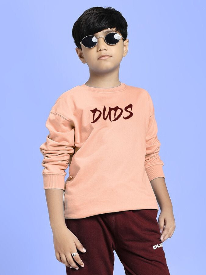 KOI FISH HARMONY SWEATSHIRT FOR BOYS AND GIRLS PEACH