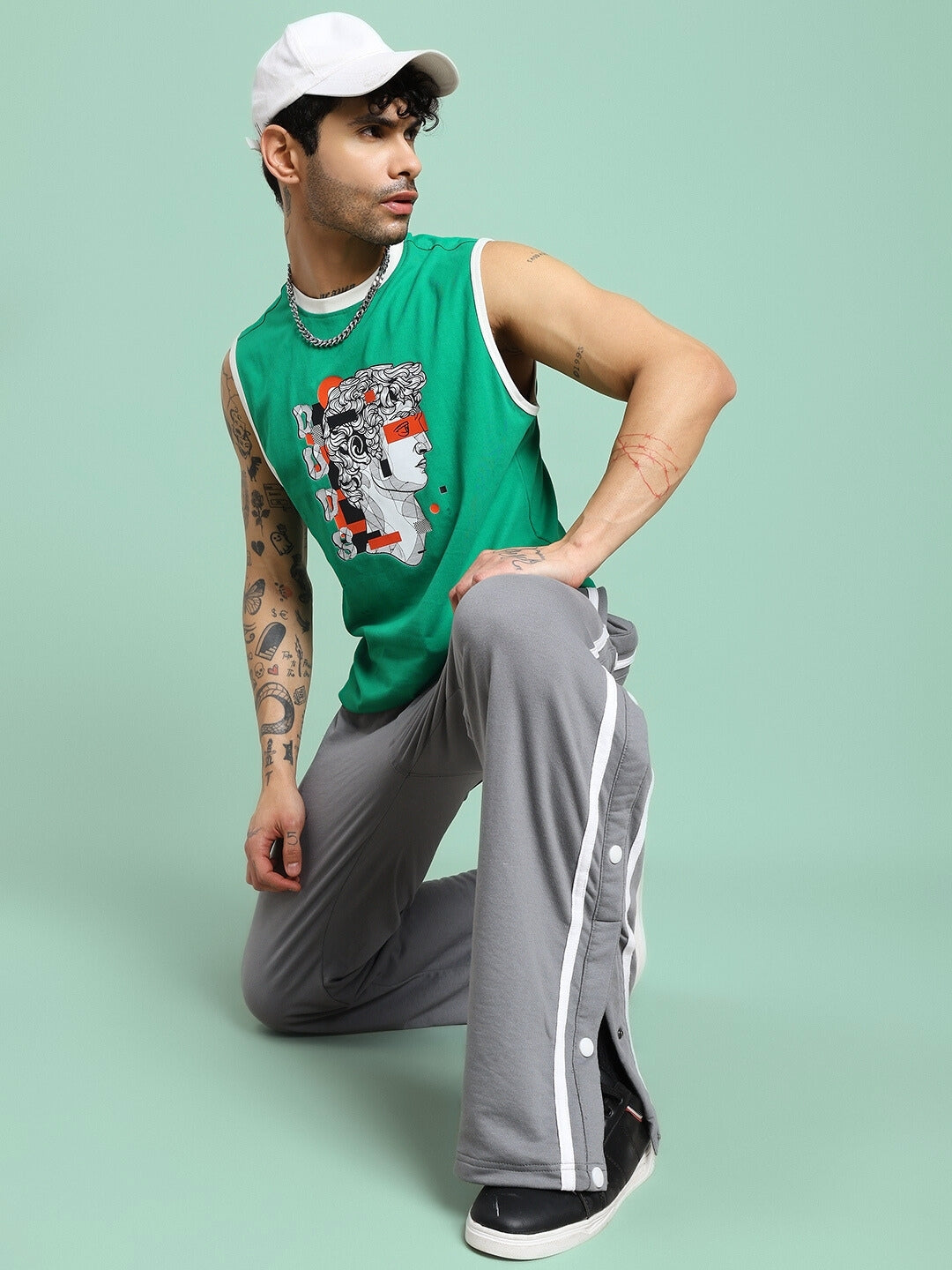 CONTRAST PANEL JOGGER (GREY)