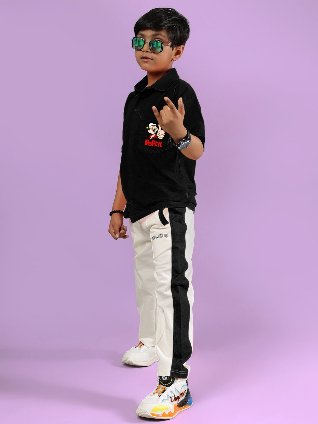 POWER KIDS SHIRT FOR BOYS & GIRLS (BLACK)