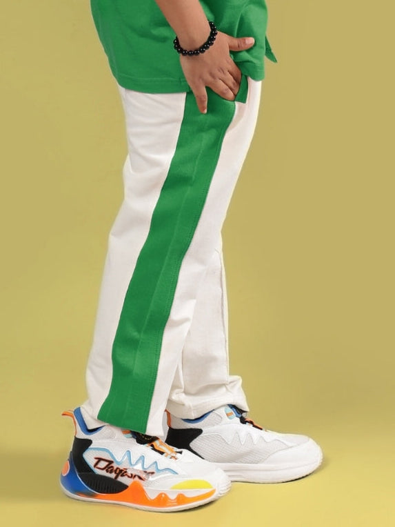BREEZER JOGGER FOR BOYS & GIRLS (OFF WHITE-GREEN)