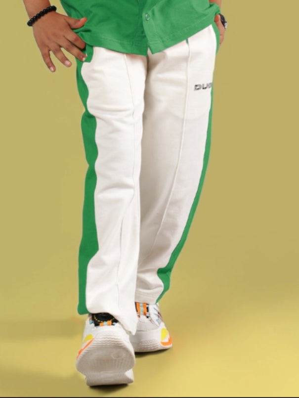 BREEZER JOGGER FOR BOYS & GIRLS (OFF WHITE-GREEN)