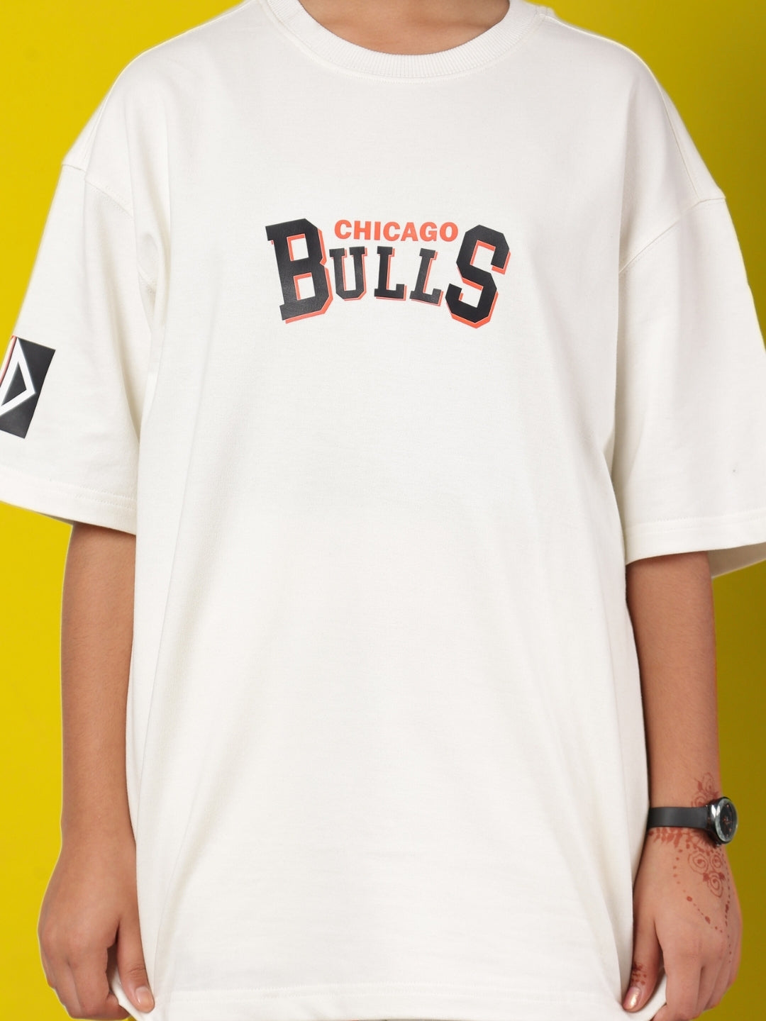 BLAZE BULLS OVERSIZED T-SHIRT FOR BOYS & GIRLS (OFF WHITE)