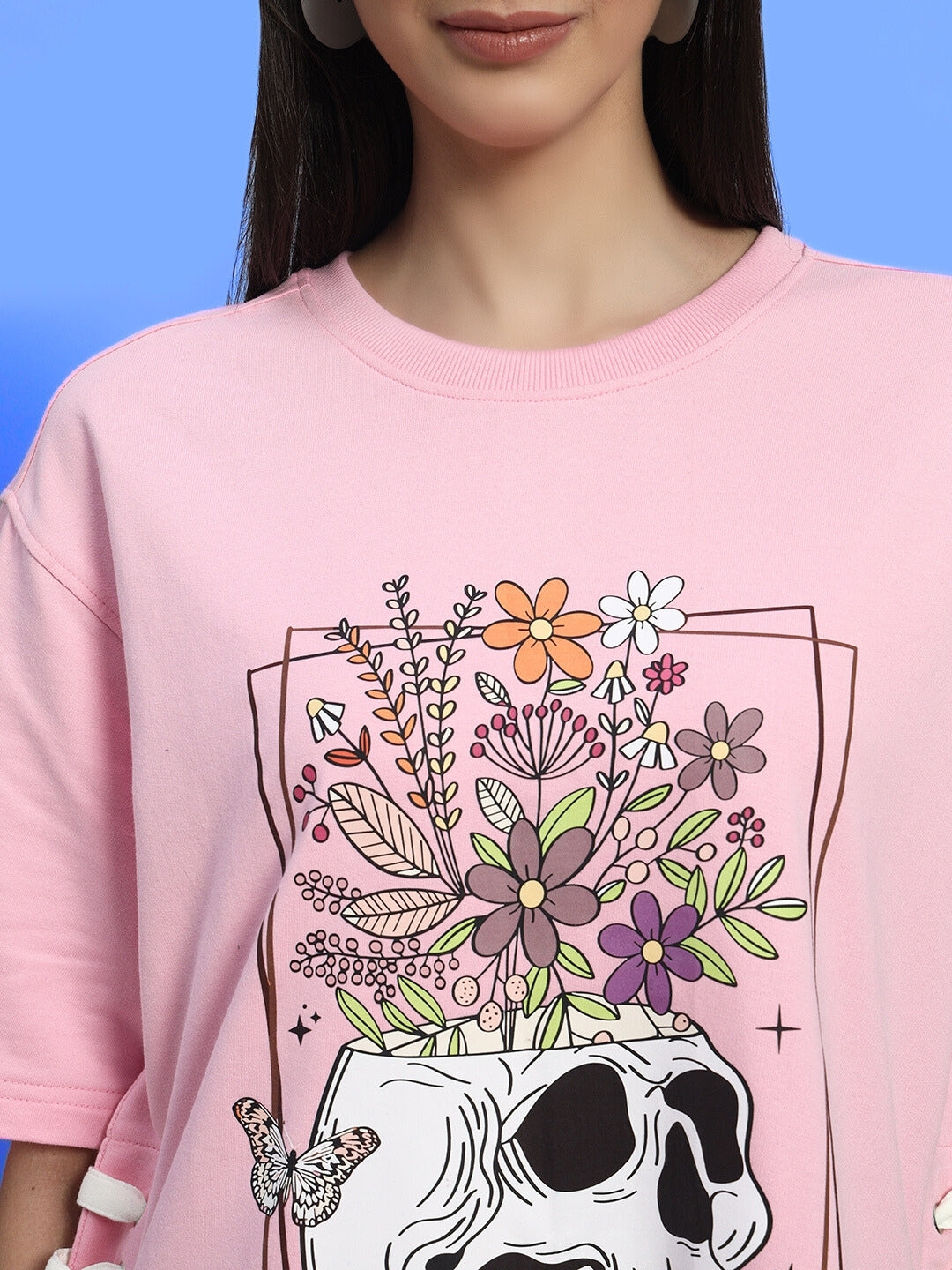 WOMEN'S SUGAR SKULL DRESS (BABY PINK)
