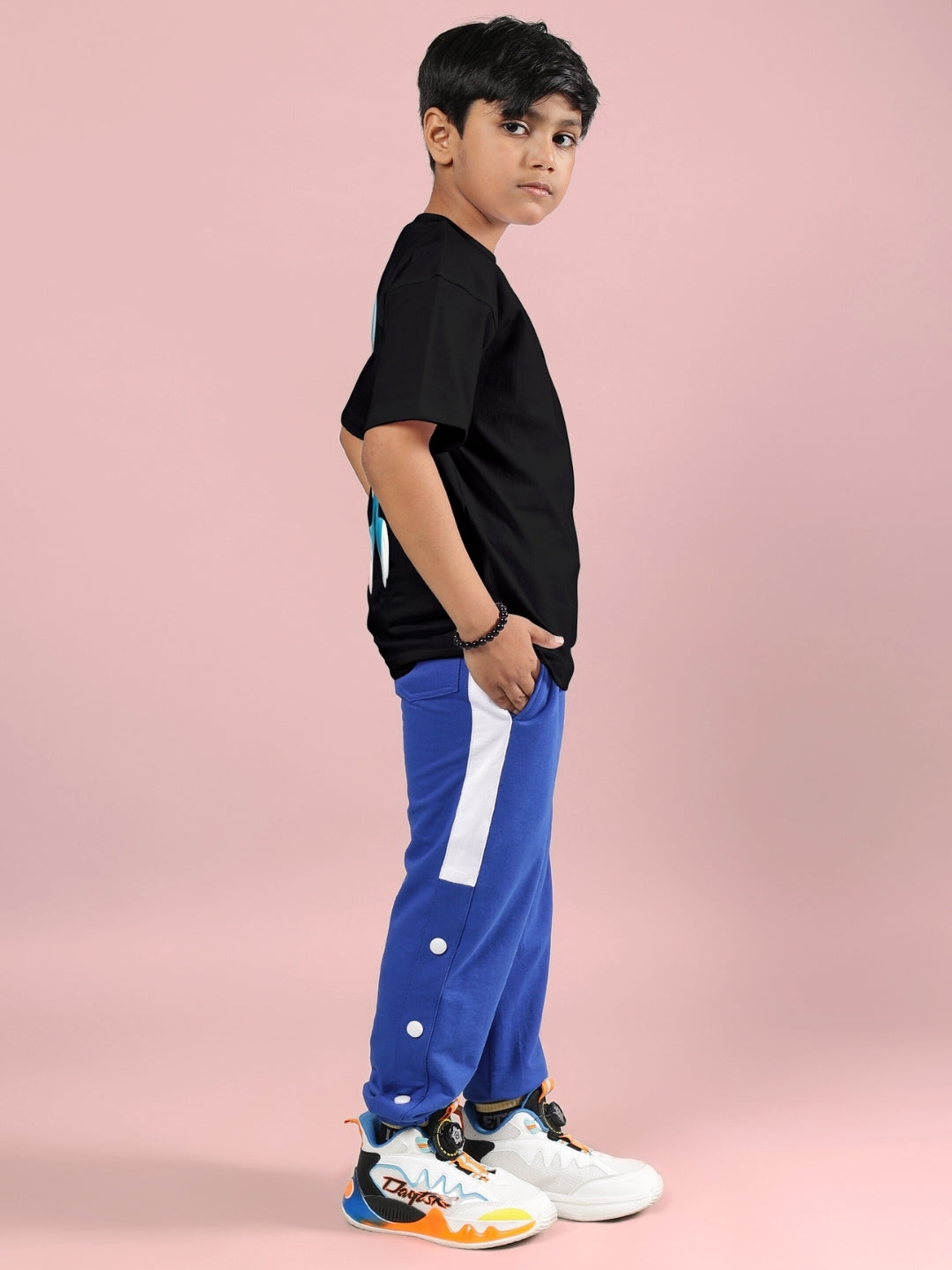 TINY TOON PRINTED CO-ORD FOR BOYS & GIRLS (BLACK-R BLUE)