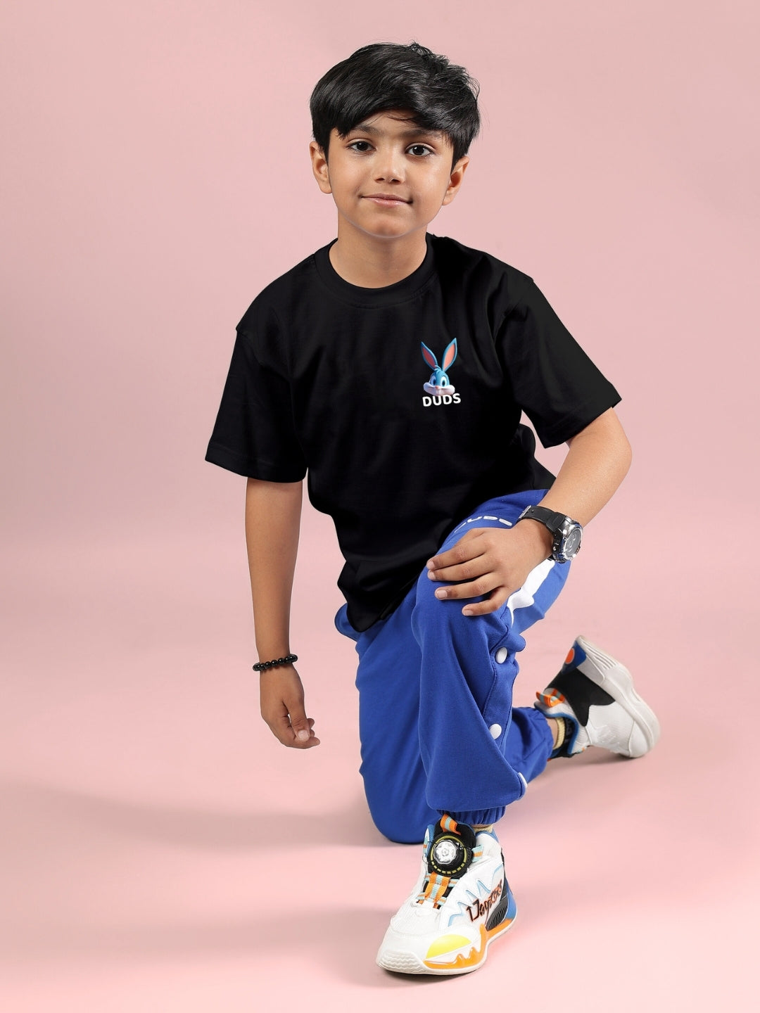 TINY TOON PRINTED CO-ORD FOR BOYS & GIRLS (BLACK-R BLUE)