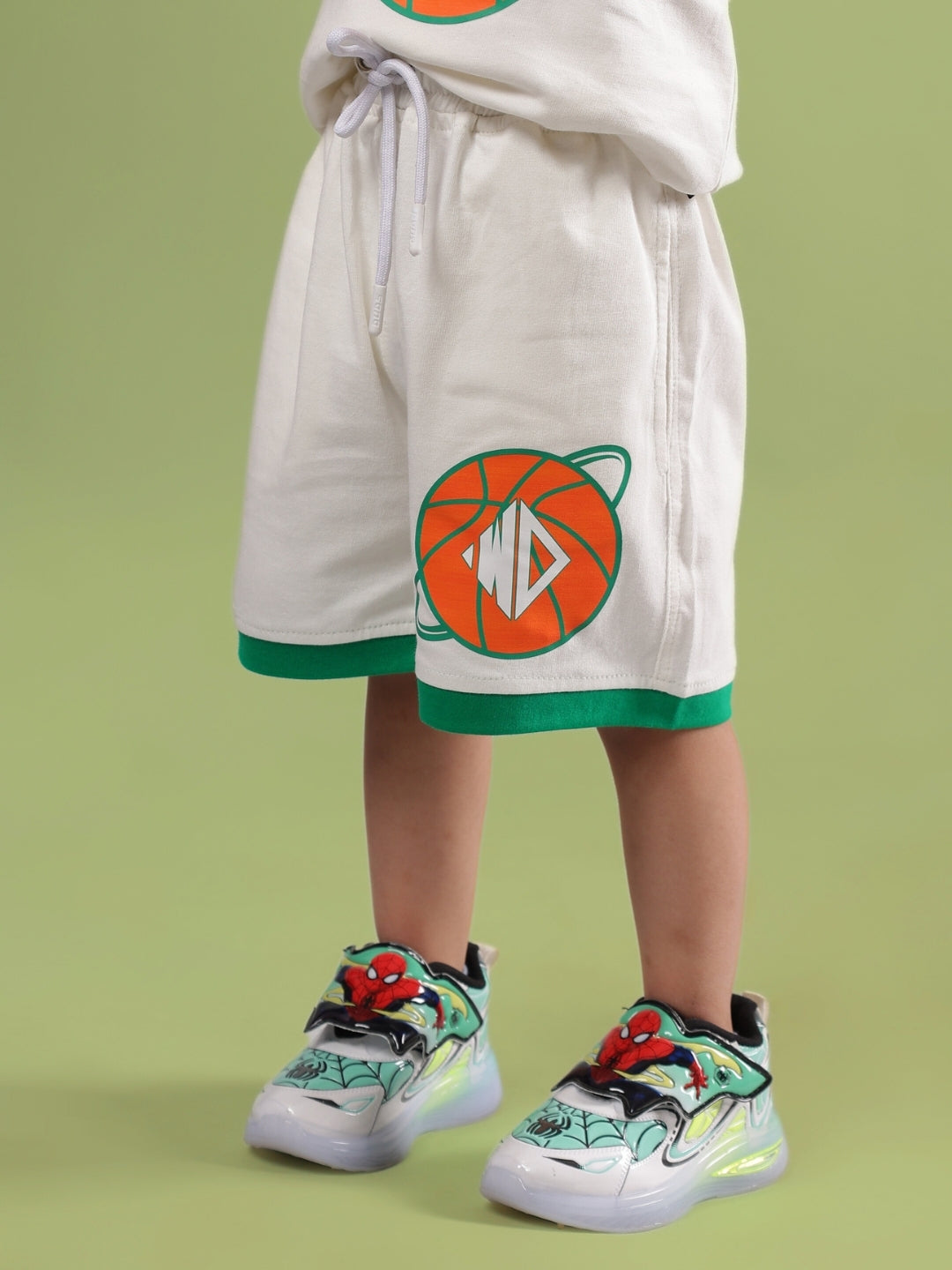 DRIBBLE SHORTS FOR BOYS & GIRLS (OFF WHITE)