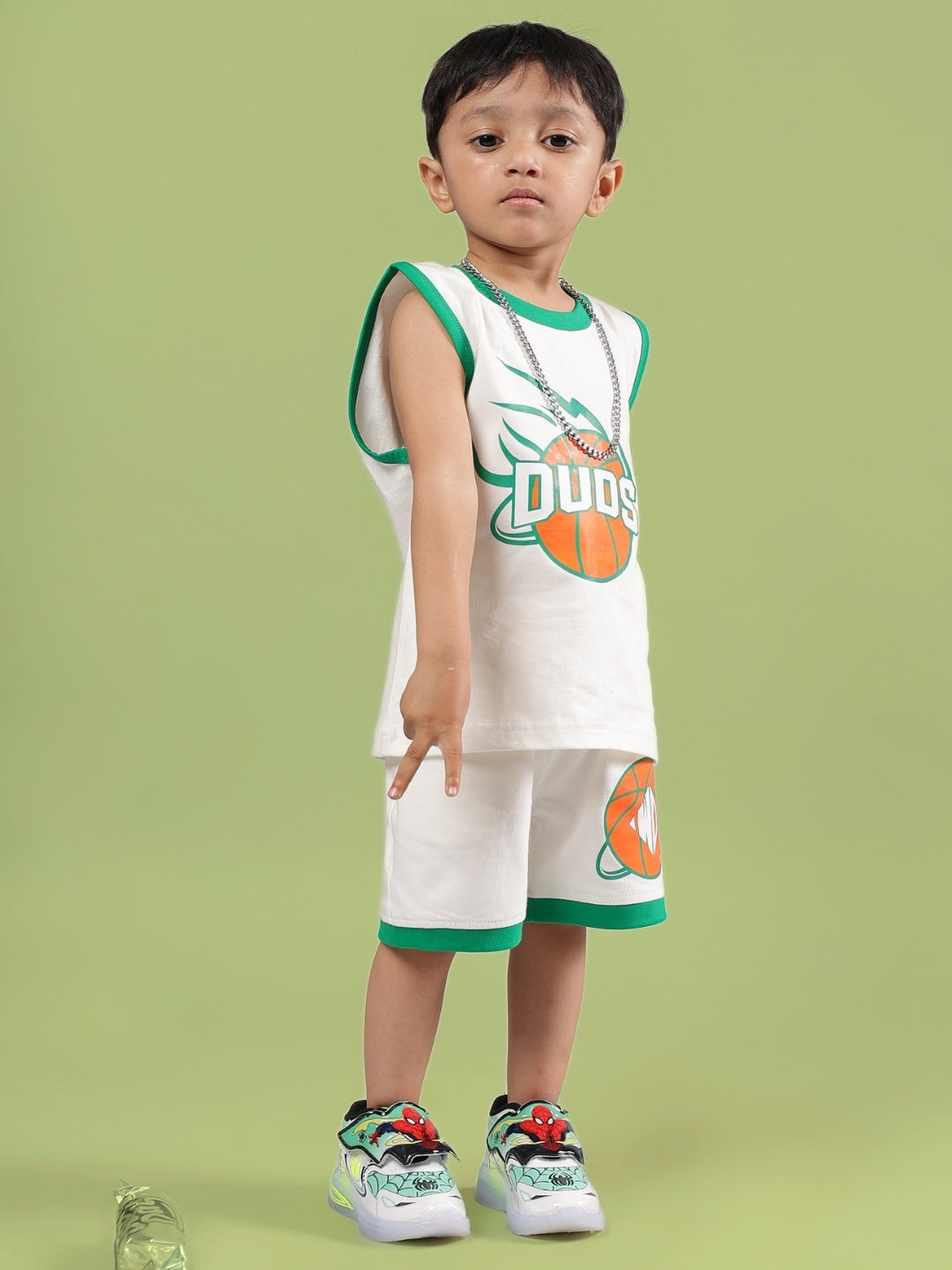 DRIBBLE CO-ORD FOR BOYS & GIRLS (OFF WHITE)
