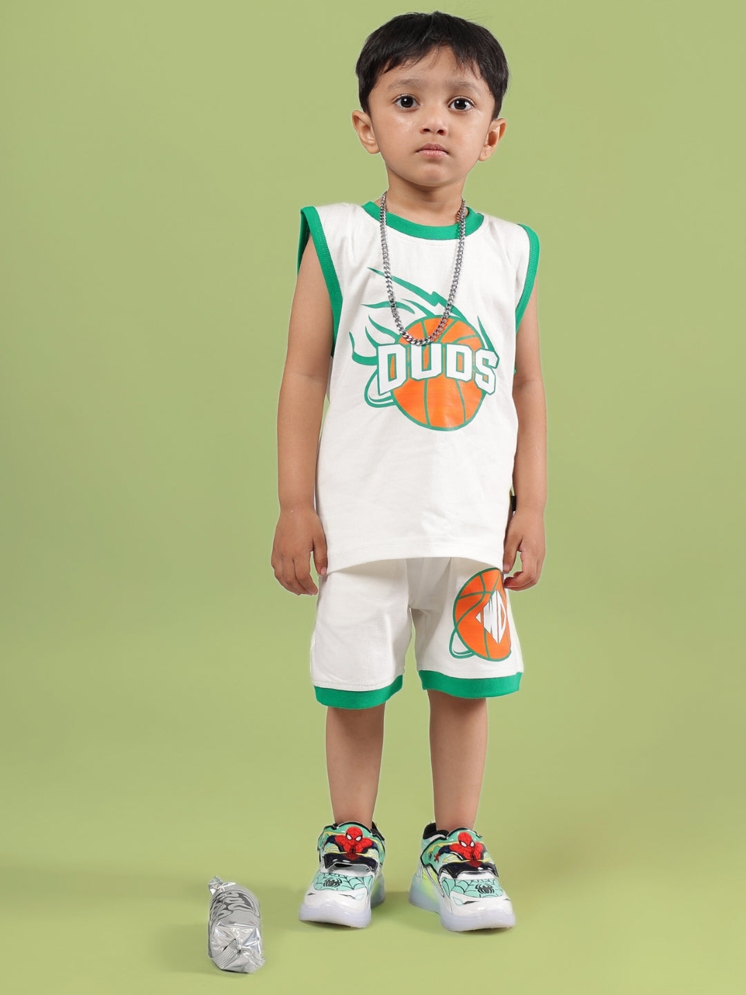 DRIBBLE CO-ORD FOR BOYS & GIRLS (OFF WHITE)