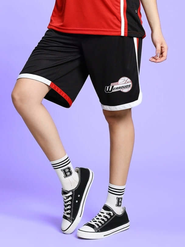 Women's Portia Regular Fit Black Shorts with Custom Fit Option