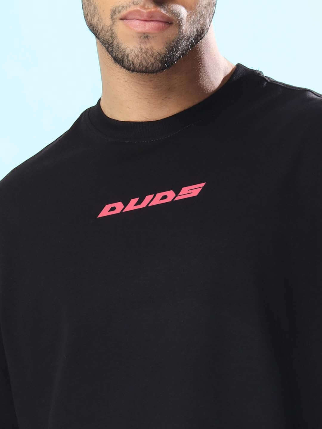 MAKE IT POSSIBLE OVER-SIZED T-SHIRT BLACK with DUDS logo on chest, available in custom fit, only for prepaid orders.