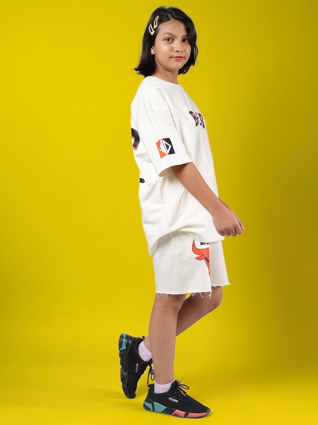 BLAZE BULLS CO-ORD FOR BOYS & GIRLS (OFF WHITE)