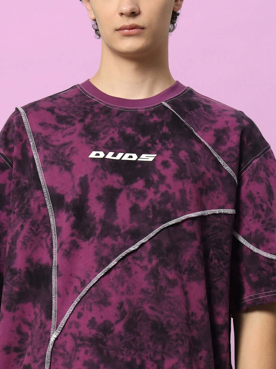 ICONIC TIE - DYE OVER - SIZED T - SHIRT PURPLE - T-shirt