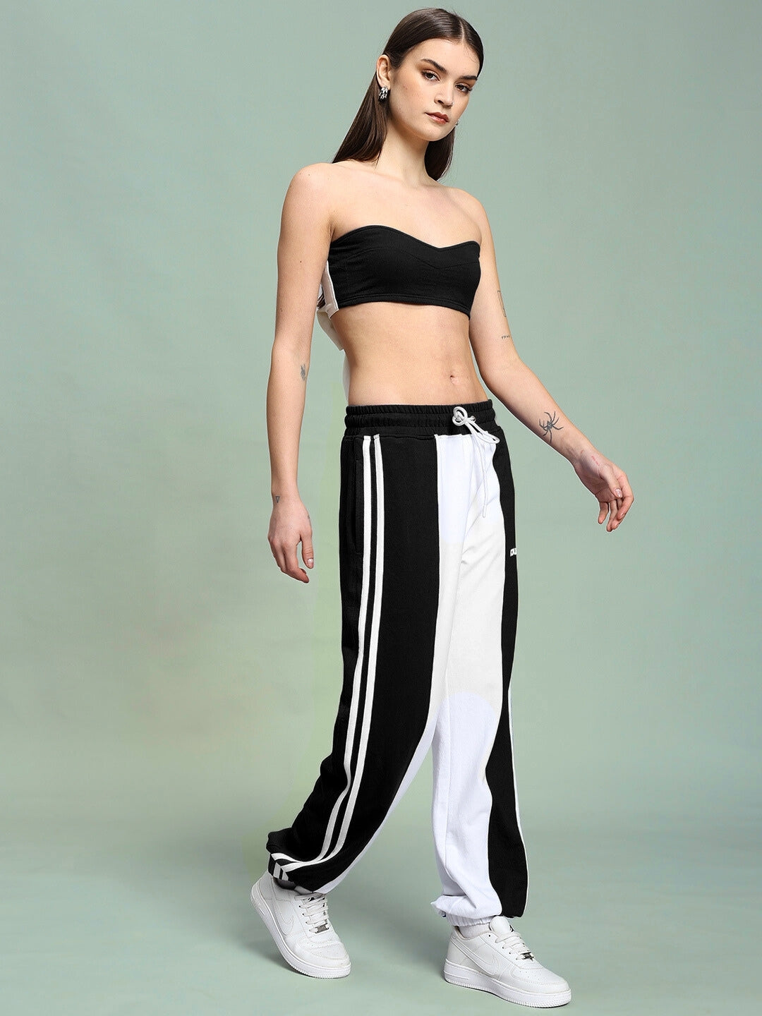 WOMEN'S AZORA CO-ORD SET (BLACK-WHITE)
