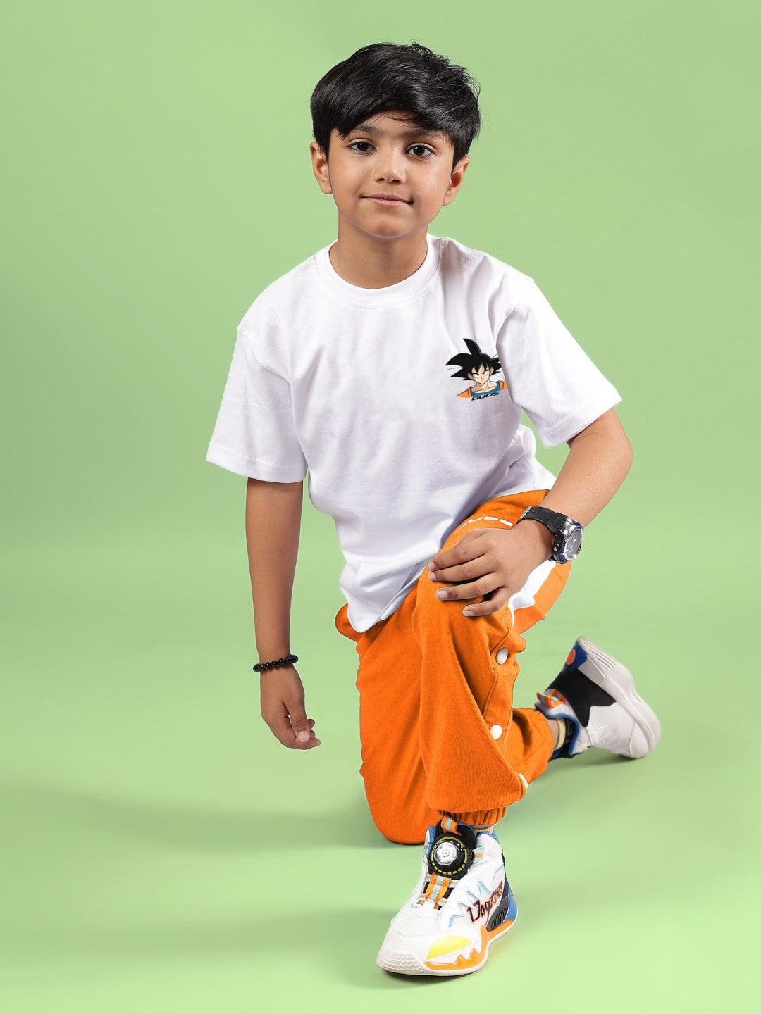 CROSSOVER CO-ORD FOR BOYS & GIRLS (WHITE-ORANGE)