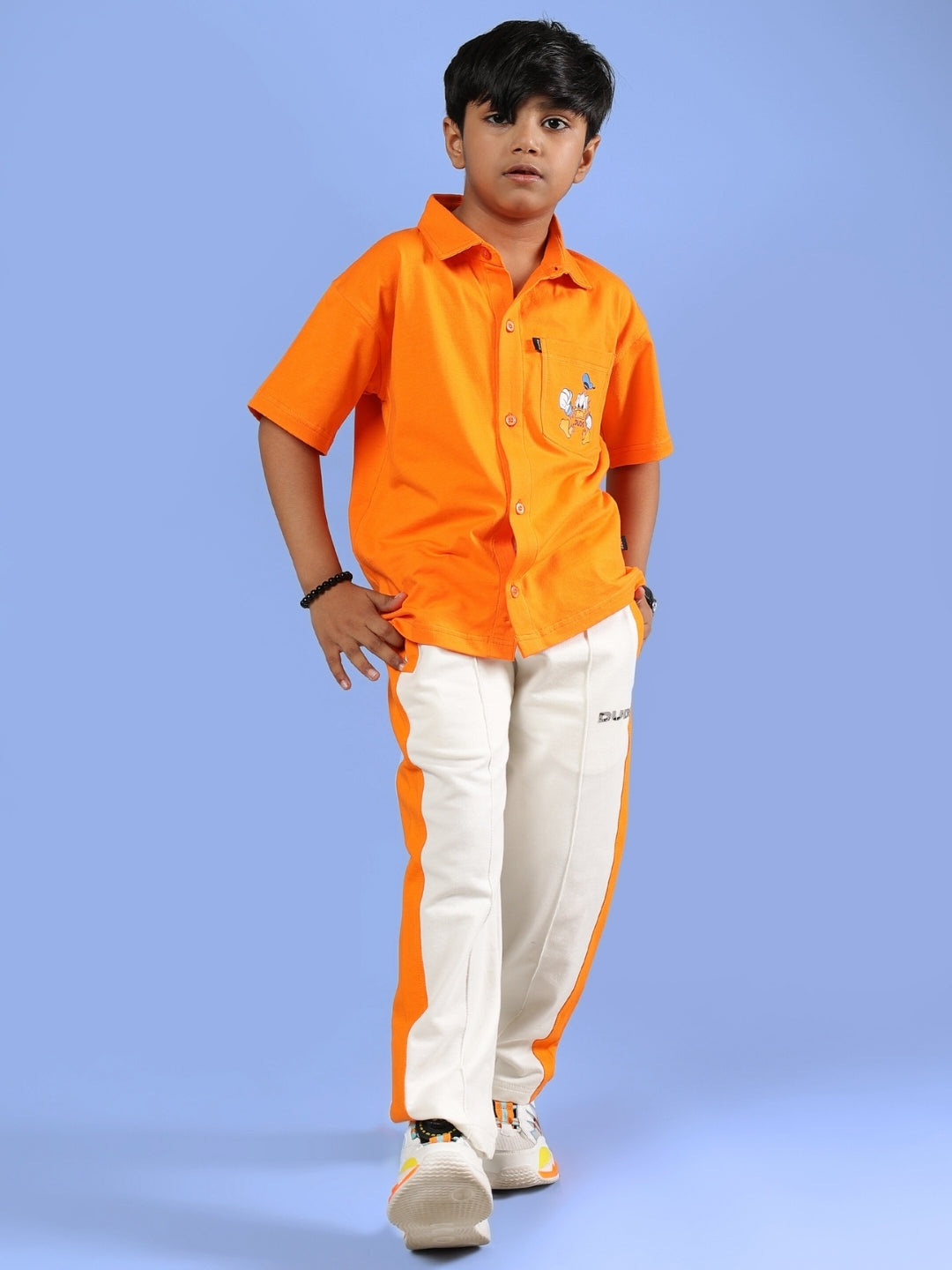 BREEZER JOGGER FOR BOYS & GIRLS (OFF WHITE-ORANGE)
