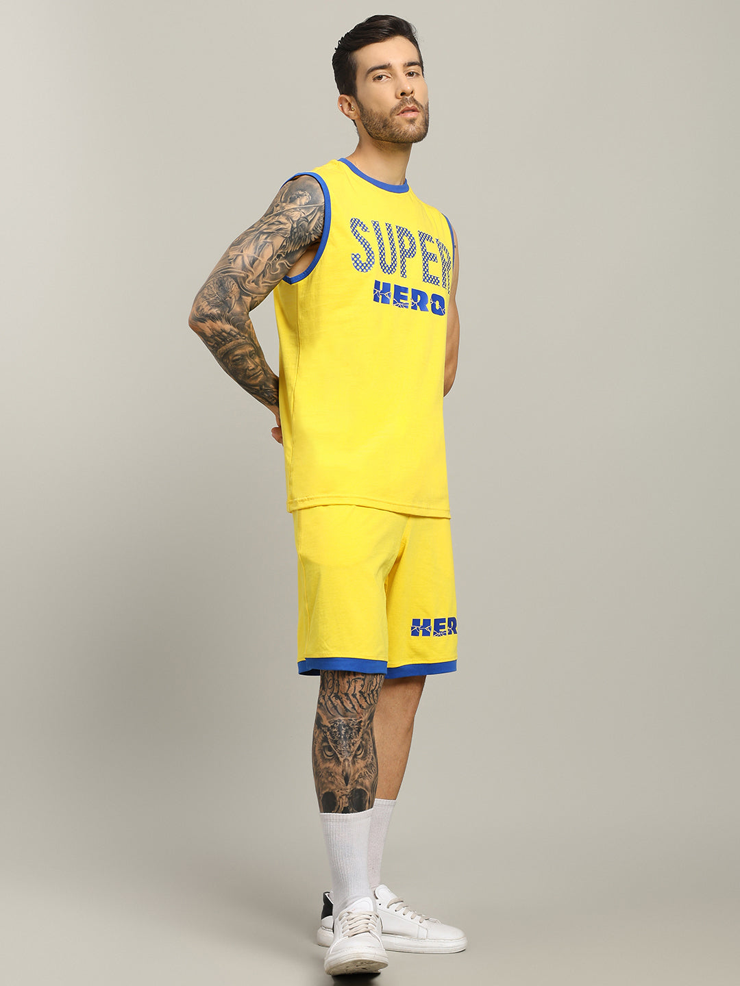 SUPER HERO CO-ORD SET (YELLOW)