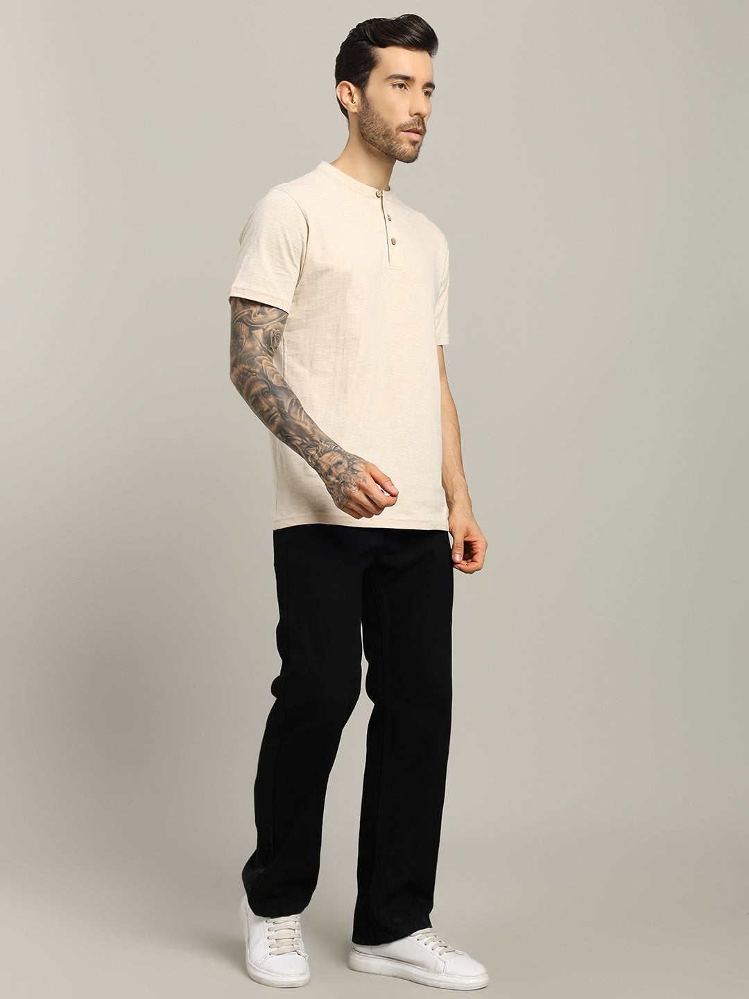 ALBET REGULAR FIT T-SHIRT (BEIGE)