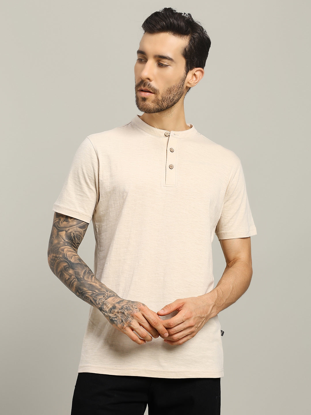 ALBET REGULAR FIT T-SHIRT (BEIGE)