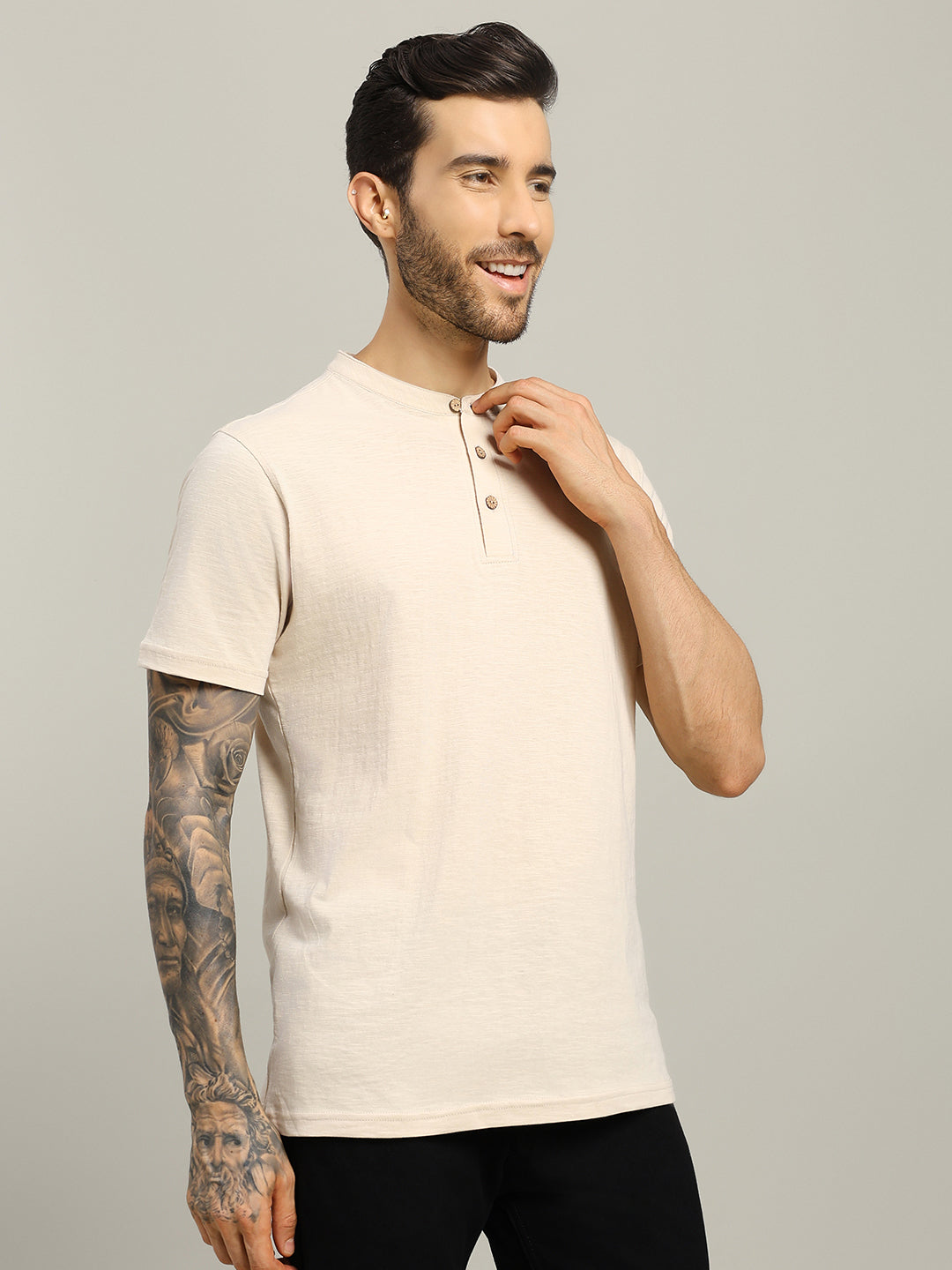 ALBET REGULAR FIT T-SHIRT (BEIGE)