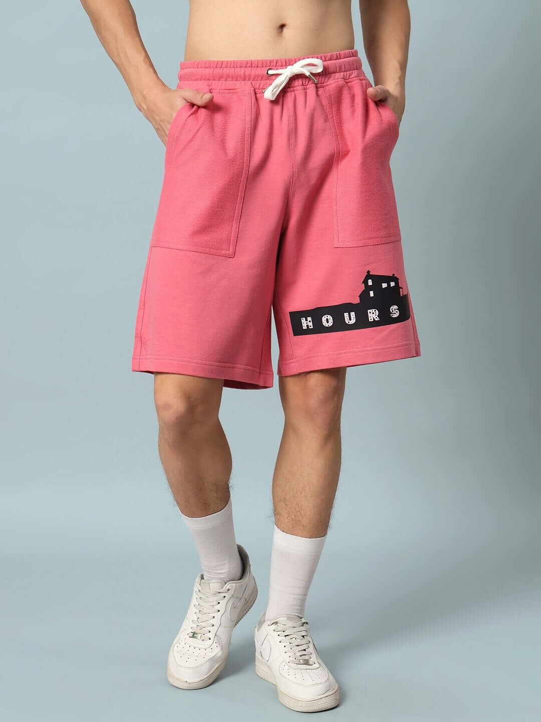 COURAGE PRINT COTTON CO-ORD SET PINKCOURAGE PRINT COTTON CO-ORD SET PINK shorts with premium fabric and streetwear design