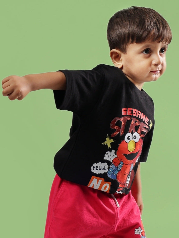 SESAME T-SHIRT FOR BOYS & GIRLS (BLACK)