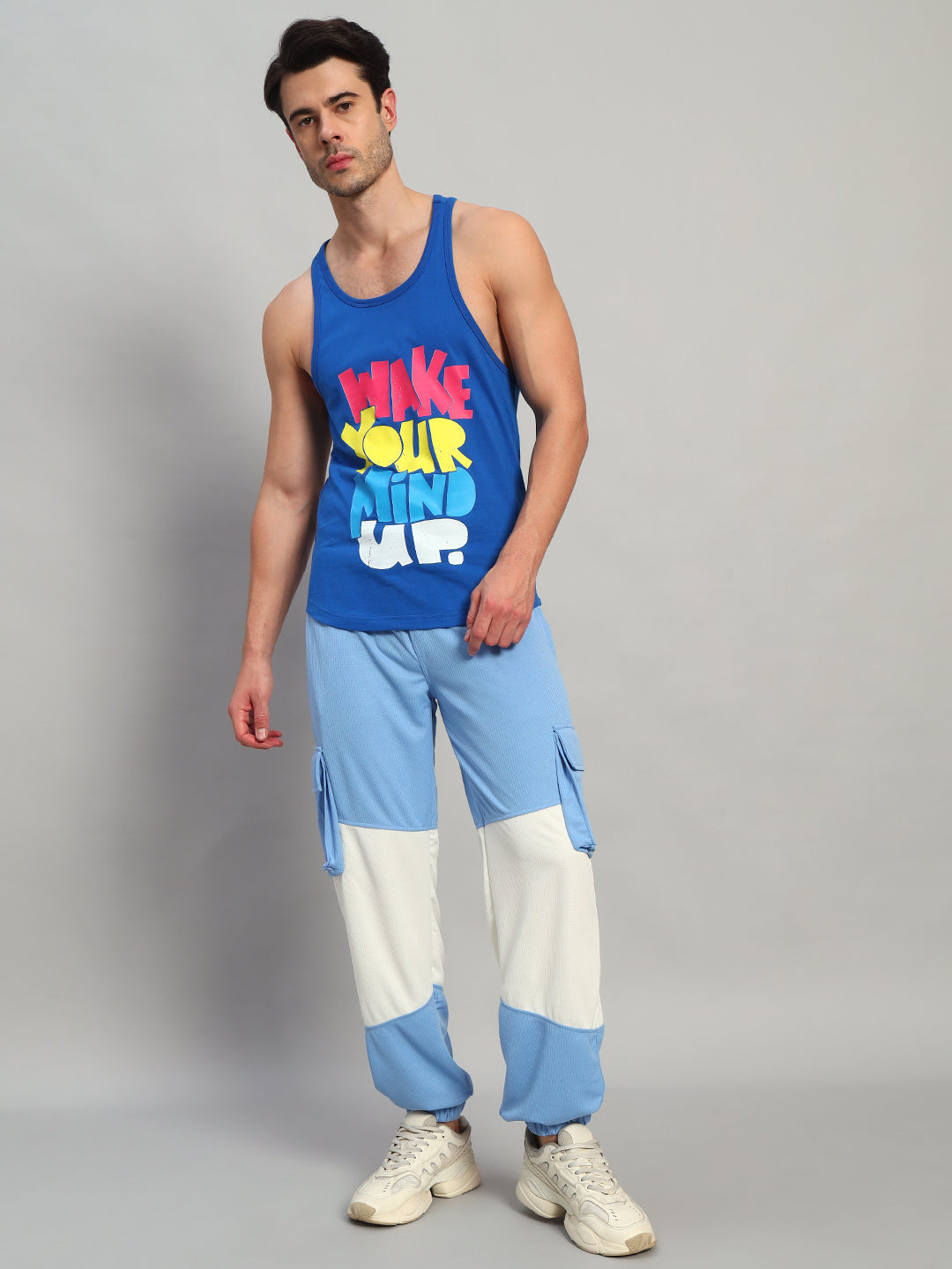 WAKE UP GYM T-SHIRT (ROYAL BLUE)