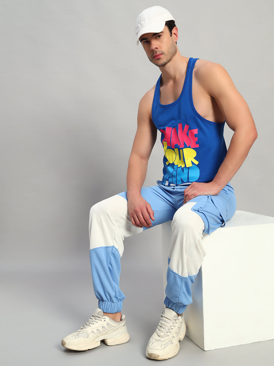 WAKE UP GYM T-SHIRT (ROYAL BLUE)
