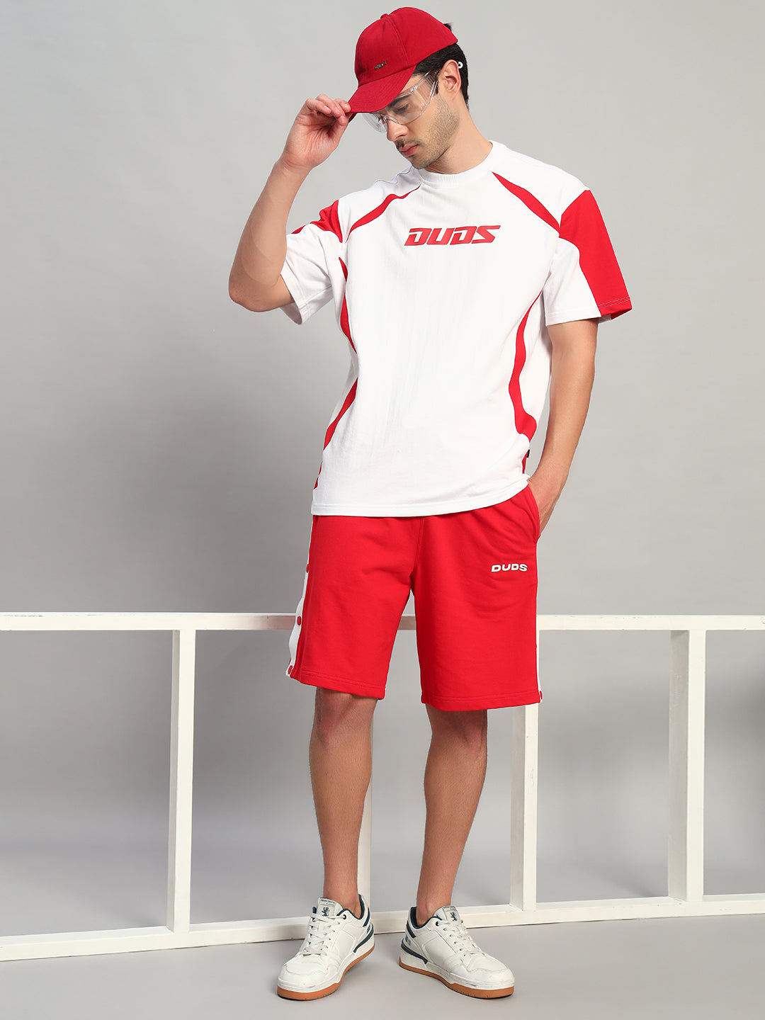 Candor Over-Sized T-Shirt (White Red)