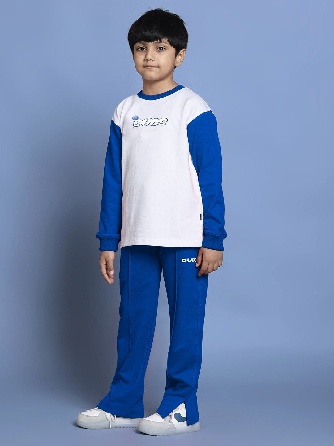 KEVIN CO-ORD SET FOR BOYS & GIRLS (WHITE-BLUE)