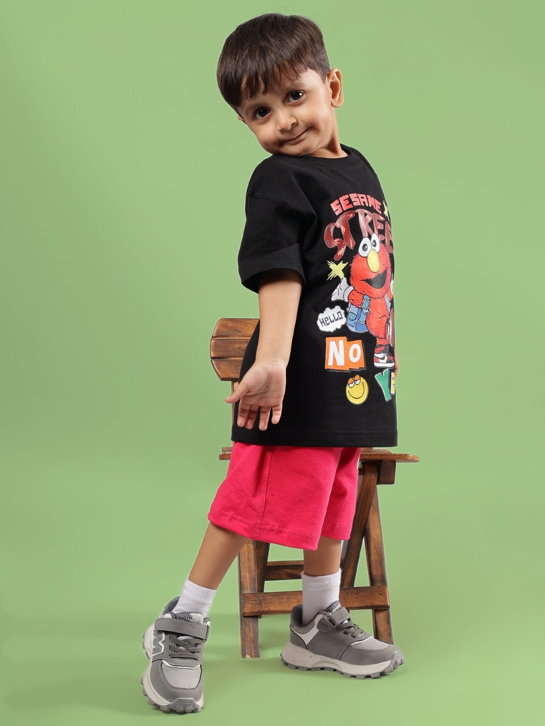 SESAME T-SHIRT FOR BOYS & GIRLS (BLACK)