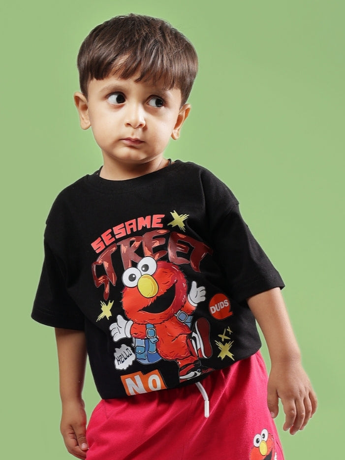 SESAME T-SHIRT FOR BOYS & GIRLS (BLACK)