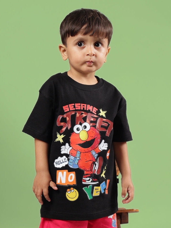 SESAME T-SHIRT FOR BOYS & GIRLS (BLACK)