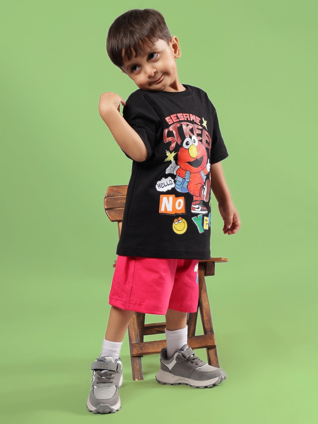 SESAME T-SHIRT FOR BOYS & GIRLS (BLACK)