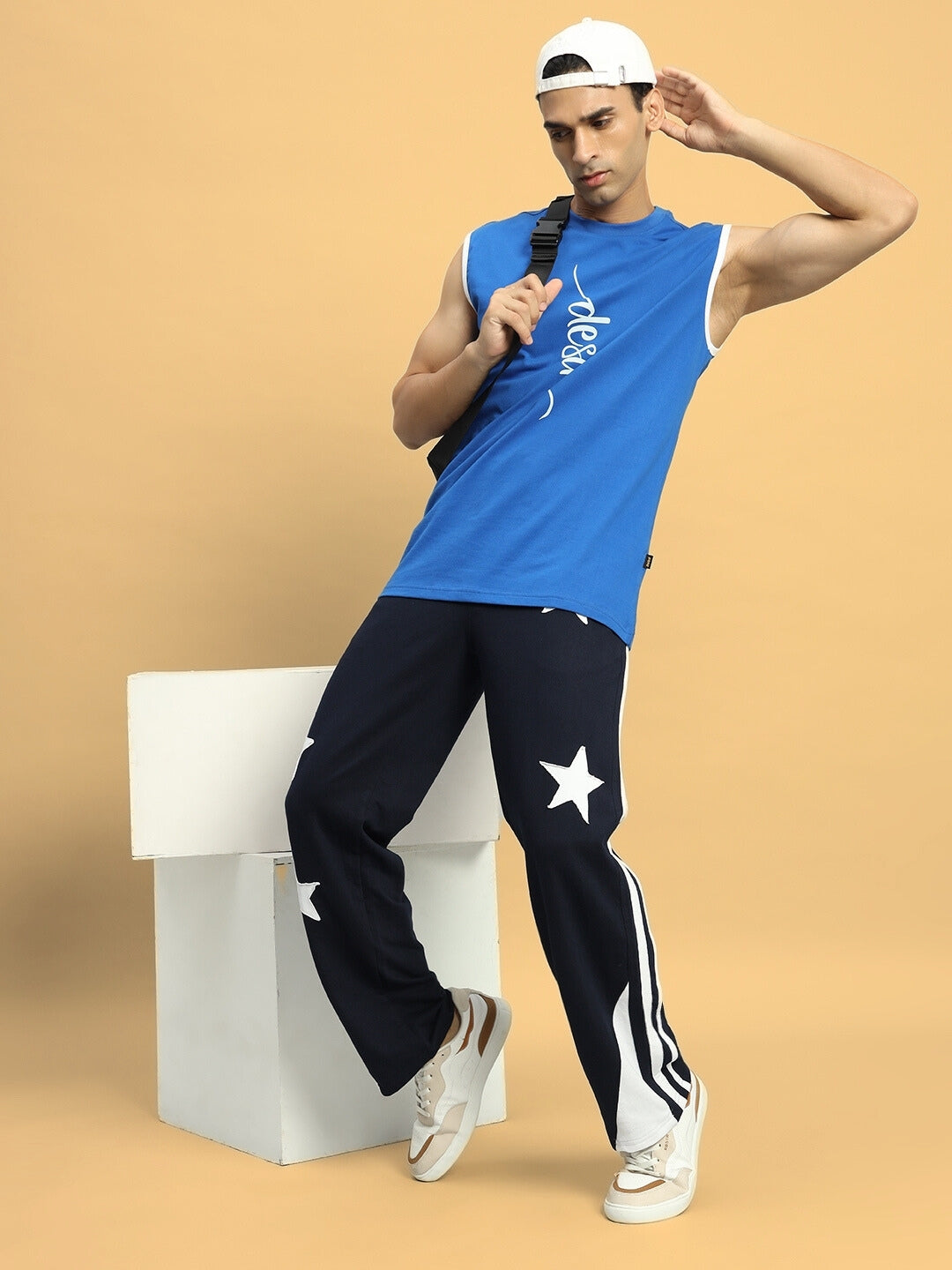 DROOP RELAXED JOGGERS (NAVY BLUE)
