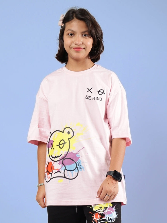 BE KIND OVERSIZED T-SHIRT FOR BOYS & GIRLS (PINK)