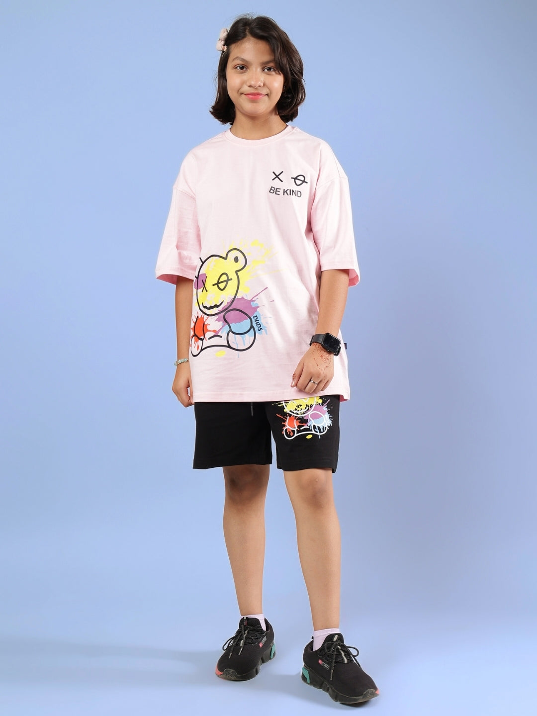 BE KIND SHORTS FOR BOYS & GIRLS (BLACK)